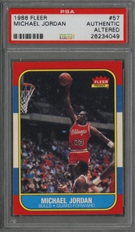 1986/87 Fleer #57 Michael Jordan Rookie Card – PSA Authentic